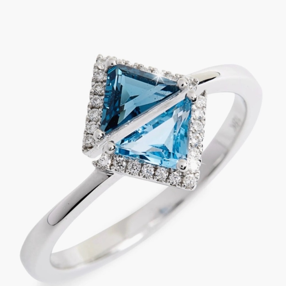 Stunning Bony Levy Iris Topaz and Diamond Ring